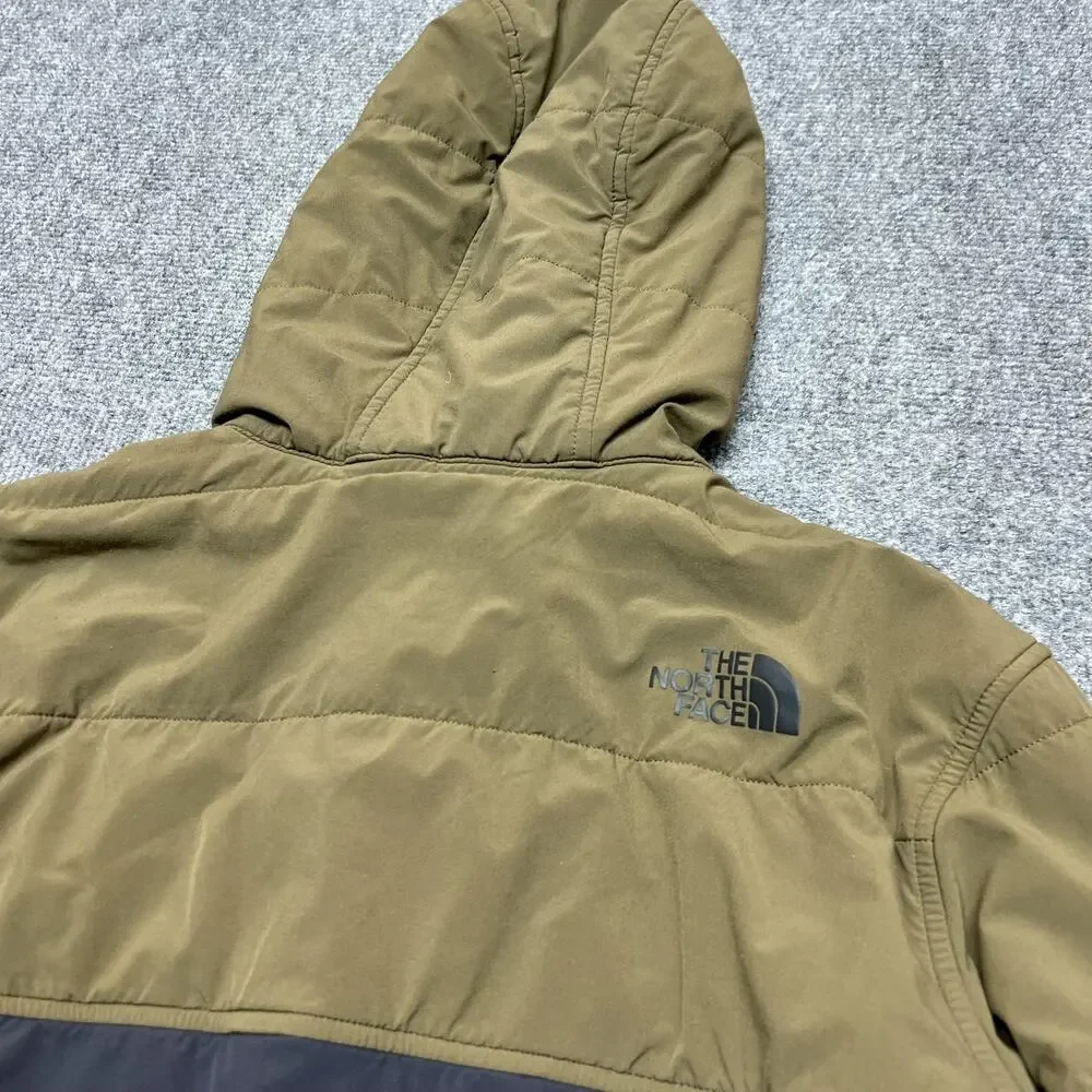 The North Face Jacket Mens Small Olive Gray Hooded Insulated Softshell NF0A3O42